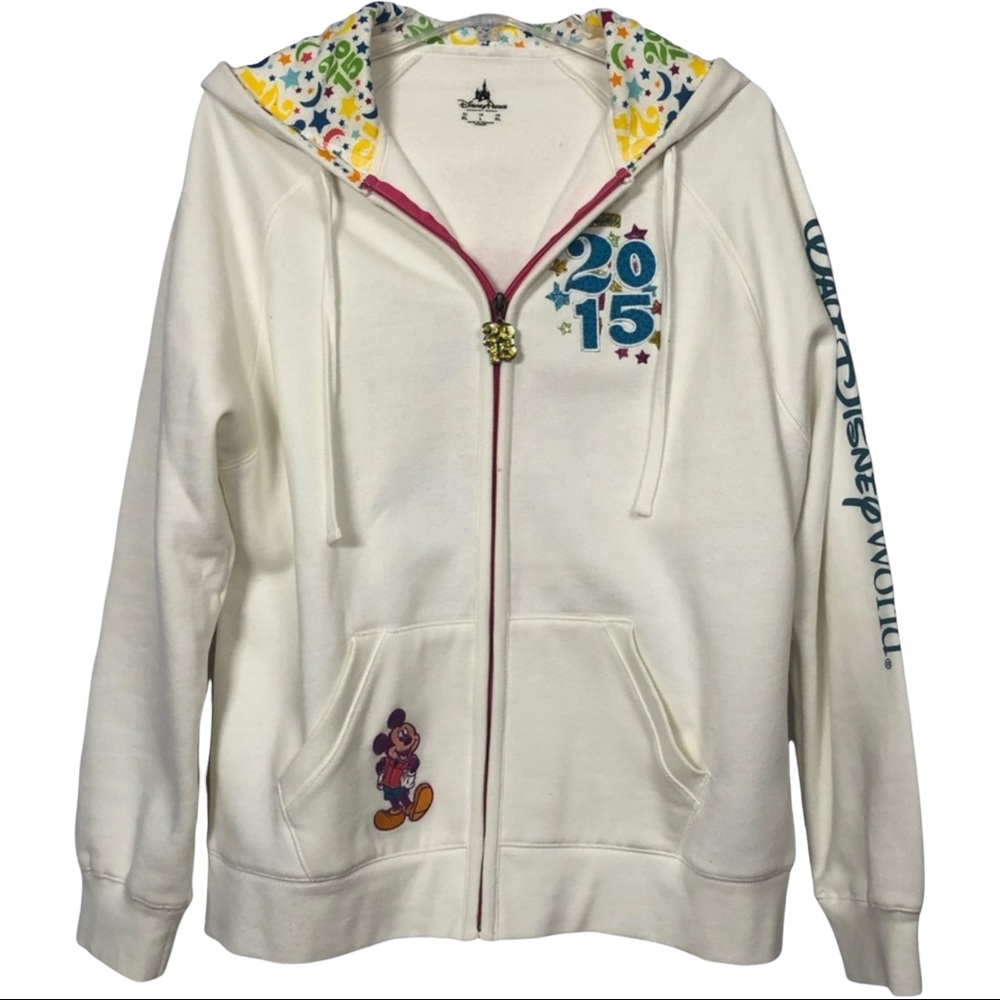Disney Parks Women 2015 Zip Hoodie NWOT Sweatshirt Large